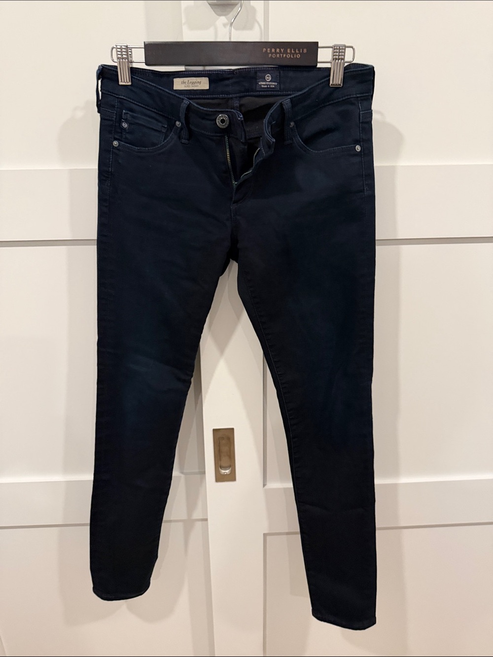 Ag Adriano Goldschmied Navy Skinny Jeans